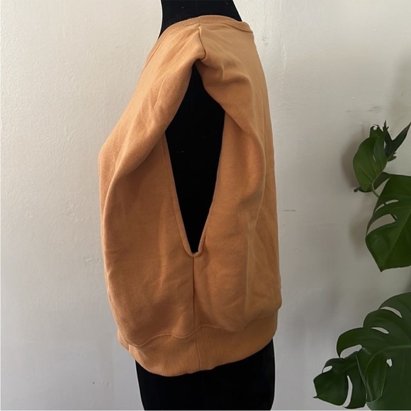 Wild Fable Yellow Mustard Sleeveless Cutoff Sweatshirt Pullover Size XL NWT - Picture 4 of 7